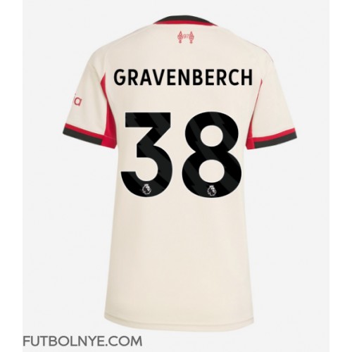 Camiseta Liverpool Ryan Gravenberch #38 Visitante Equipación para mujer 2025-26 manga corta Camiseta Liverpool Ryan Gravenberch #38 Visitante Equipación para mujer 2025-26 manga corta
